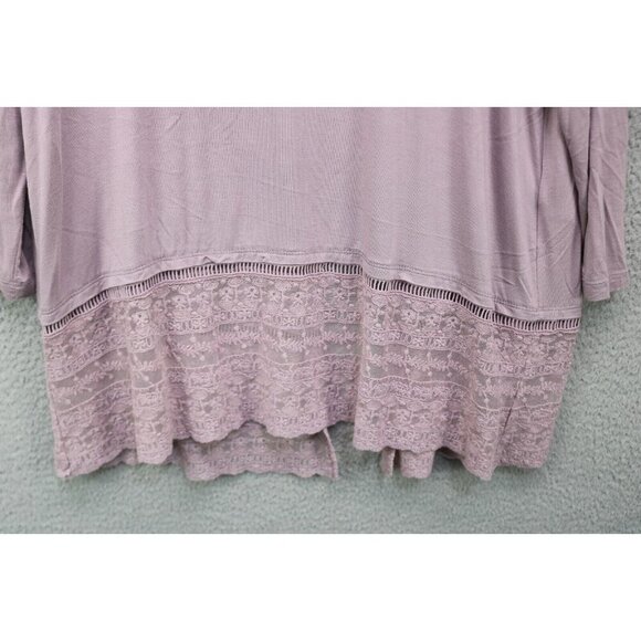 LOGO by Lori Goldstein 3/4 Sleeve Open Back Tunic-Size Medium-Oversized - Picture 2 of 8